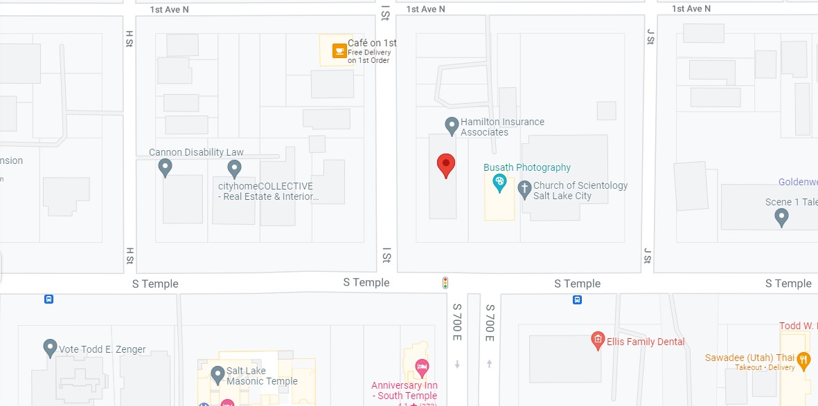 Office Location Map 699 East South Temple, Suite 201-A